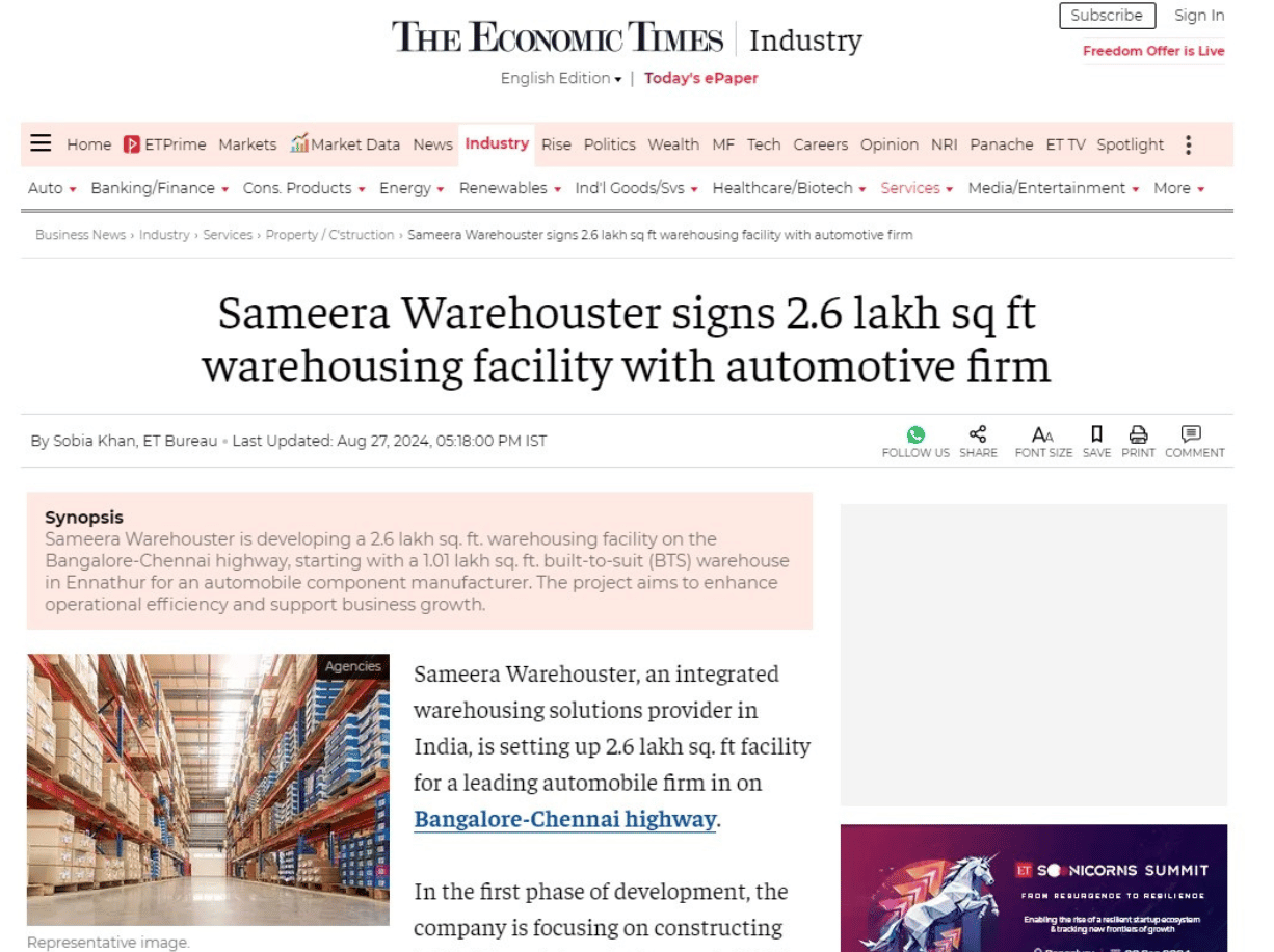 Sandeep Chadha, Warehouster CEO